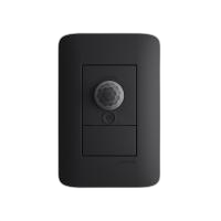 Conj.4/2 sensor presença parede 110g,smart x-control app,auto-onoff,micr.bivolt preto fosco